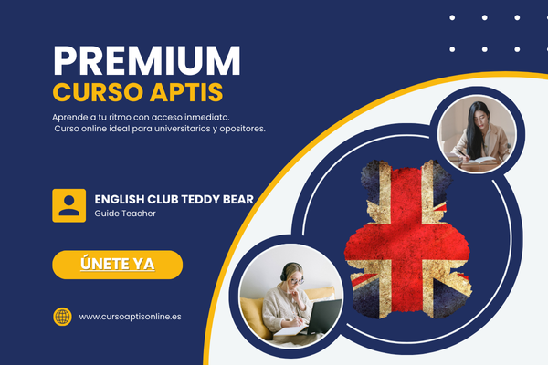 Curso PREMIUM APTIS Online para aprender ingles - English Club Los Molares Teddy Bear
