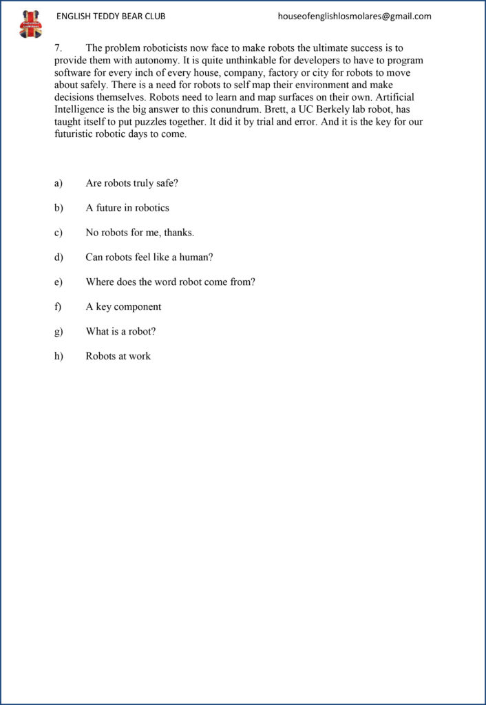 ejercicios de reading para el Aptis General - cursoaptisonline.es